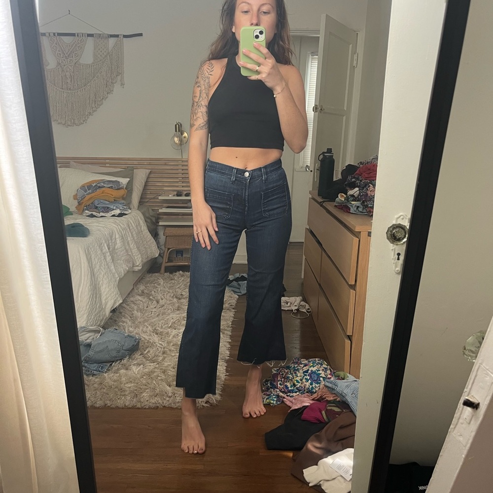 J brand sailor kick flare cropped jeans